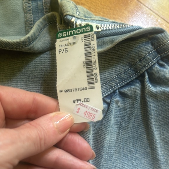 Jean skirt size small nwt $99 - Picture 3 of 6